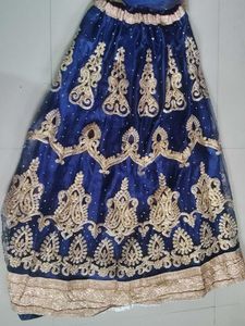 Blue Embellished Lehenga Choli Set