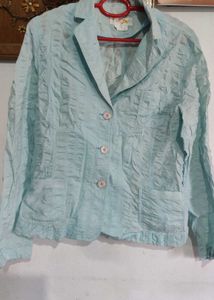 Light Blue Textured Blazer