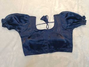 Navy Jimichu Blouse
