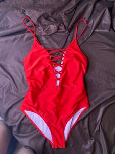 Sexy Red Crisscross Bodysuit