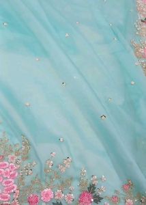 Brand New Organza Heavy Embroidery Saree