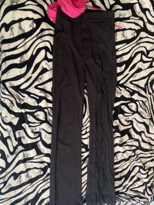 urbanic black pant with side shimmer