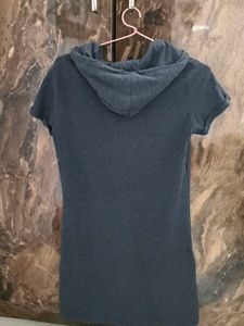 Cute Graphic Print Hoodie Dress.