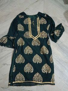 Green Sharara Palazzo Pants