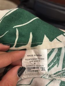 Cute Beige And Green Dress