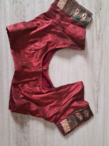 Green Saree with Embroidered Blouse