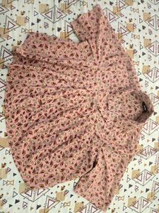 🌸 SLENOR Women’s Floral Printed Crepe Shirt (Size