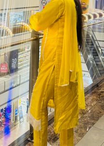 Yellow Embroidered Kurta Set