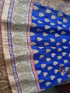 Royal Blue Lehenga With Chunni+blouse