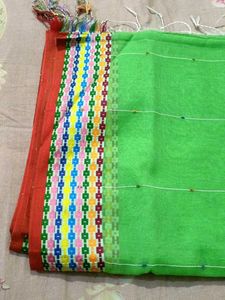 Green Cotton Ethnic saree