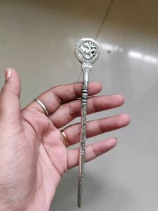 Ohm Symbol Metal Bun Stick