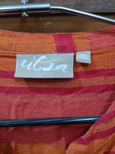 Striped Casual Kurta With Pocket