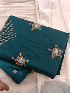 Teal Embroidered Salwar Kameez Suit