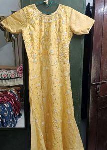 New Elegant Yellow Ethnic Gown