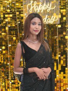 Elegant Black Saree