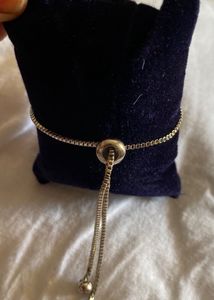 Silver Tone Baguette Stone Adjustable Bracelet