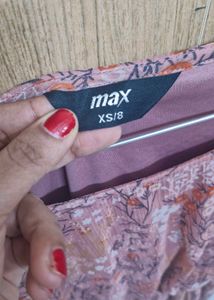 MAX Floral Print Dress With Cinched Waist