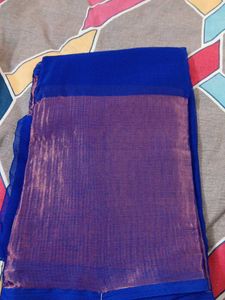 Elegant Royal Blue Saree