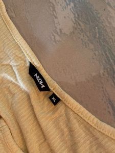 Cute Yellow Button-Up Top