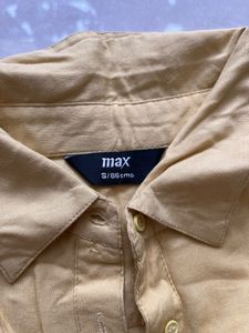 MAX yellow sleeveless T-shirt dress with belt