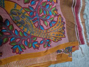 Beautiful Handloom Saree.with Attached Blouse Piec