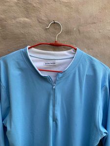 Zara Man vintage Blue Long Sleeve Shirt