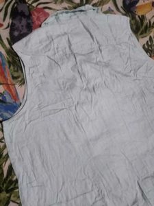 Sleeveless Light Blue Top