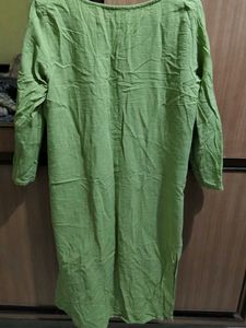 Green Embroidered Kurta