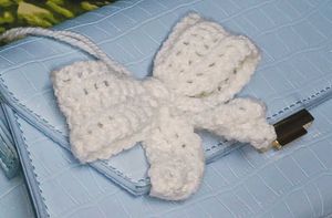 Crochet Bow Bag Charm (Customizable)