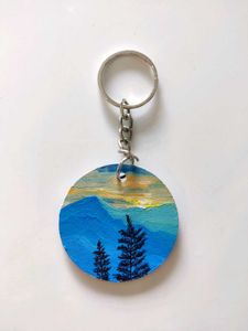 Painted Mountain Keychain