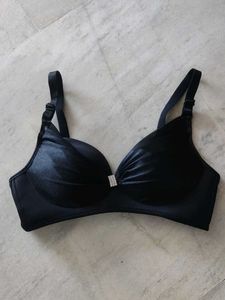 Black Bra with Rhinestone Detail