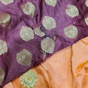 Orange Embroidered Kurti