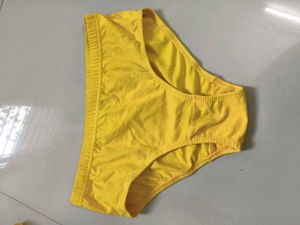 Yellow Cotton Bra Penty