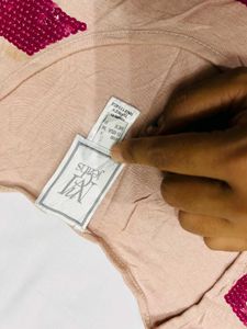 🇳🇿💫 Beautiful Sequins Work Stripped Pattern Top