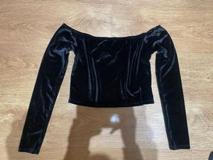 Velvet Off-Shoulder Top 🕷️
