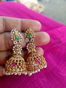 America diamond Jhumka Earrings