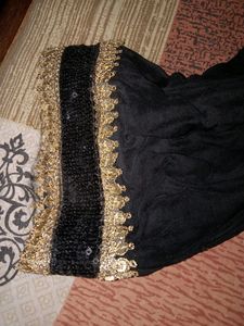 Black Net Kurta With Astal