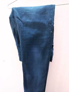 Women Skinny Mid Rise Dark Blue Jeans