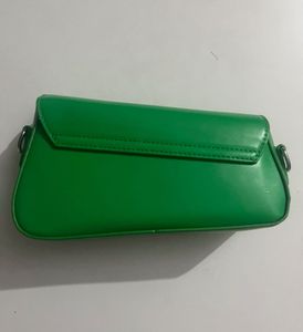 Stunning Green Sling Bag With Embellished Chain