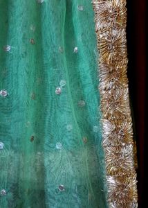 Elegant Green Dupatta with embroidery work