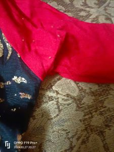 Red Hot Strachable  Long Kurti With Front Slit