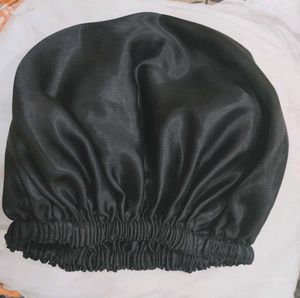 Black Satin Bonnet