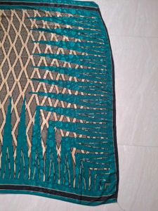 Stunning teal and beige saree🪔✨