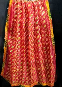 TRADITIONAL RED POOJA CHUNNI/CHUNRIES