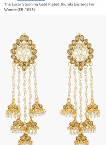 Luxor Gold Plated Jhumki Earrings