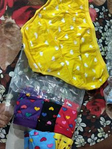 Heart Print Panties - Multi Pack