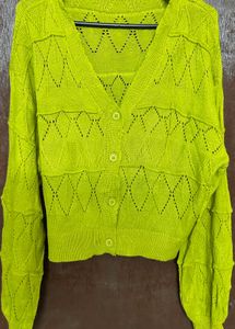 Green Knit Cardigan