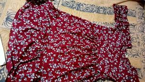Red Floral Print Dress