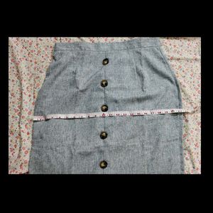 Formal Grey Pencil Skirt