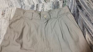 BEIGE COTTON SHORTS
